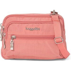 👑Women's Terracotta Triple Zip Small Crossbody Bag Lightweight Convertible Belt